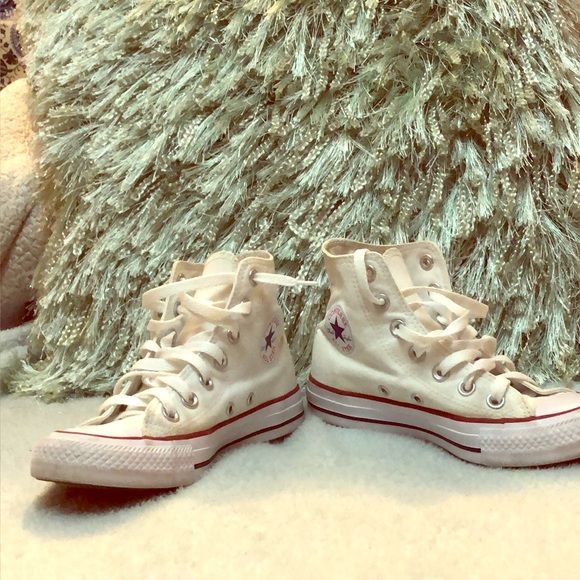 White Hightop Converse - Picture 1 of 4